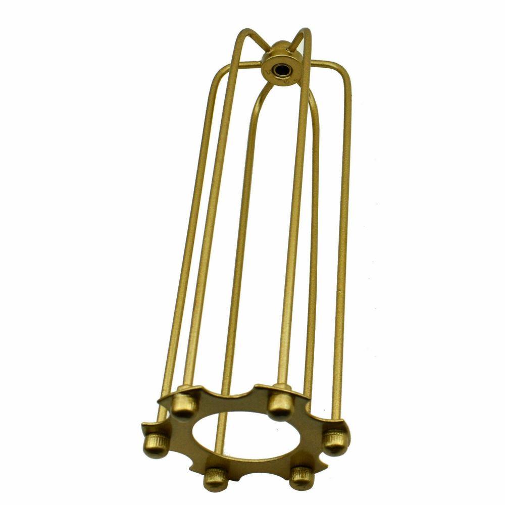 Gold Rustic State Long Metal Wire Light Cage - Vintagelite