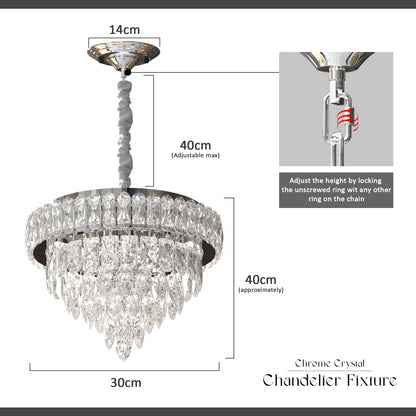 Modern Chandelier LED Crystal Ceiling Mount and Hanging Light ~3667