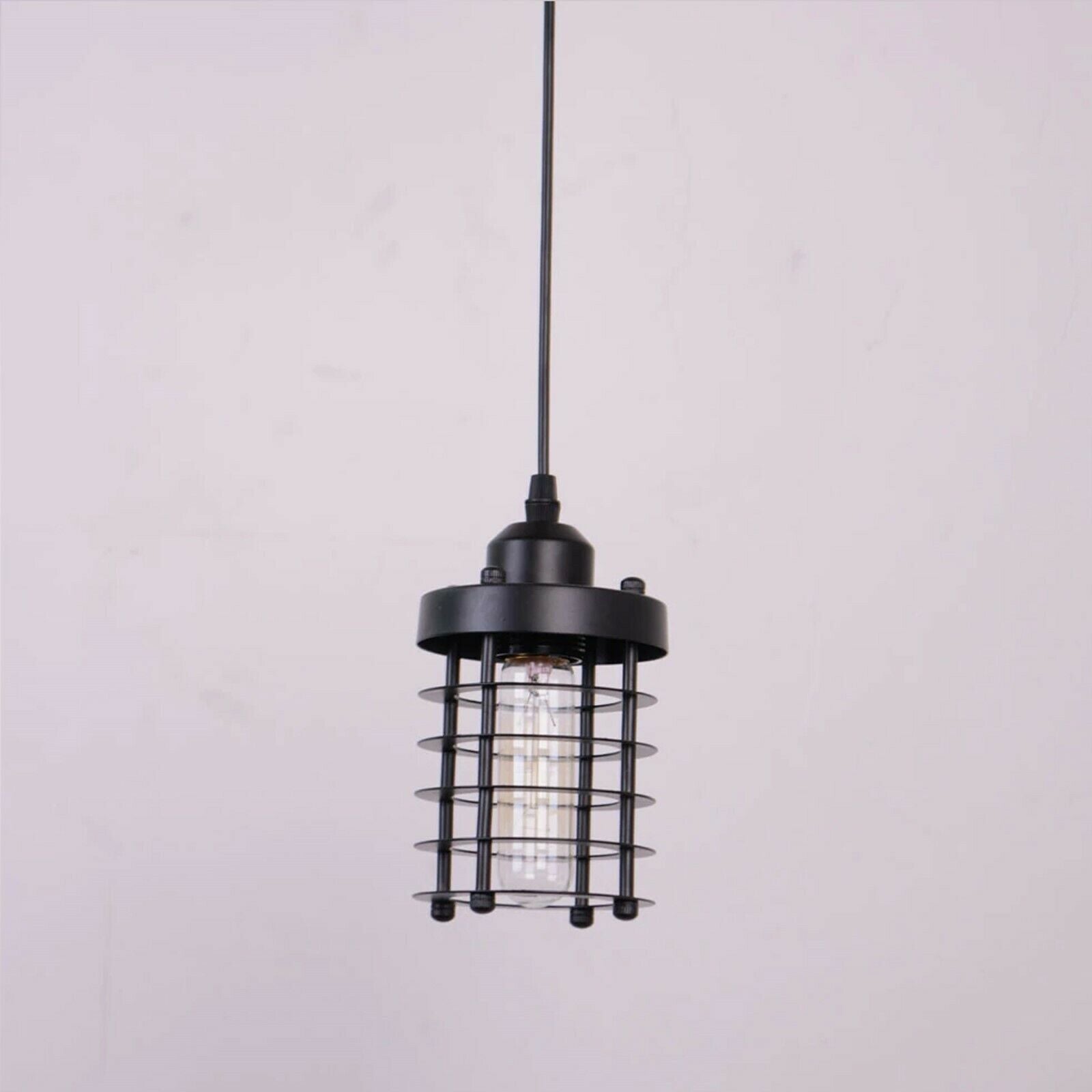 Modern Metal Cage Industrial Pendant Light Loft Hanging Lamp Shade - Vintagelite
