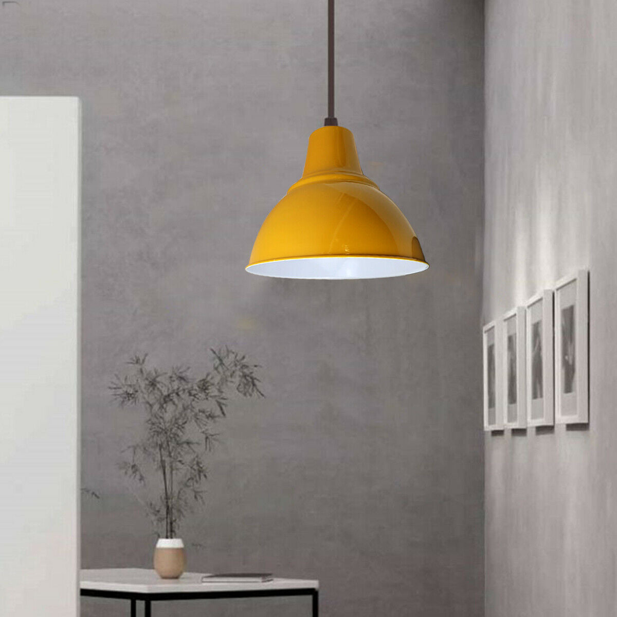 Yellow Metal Lampshade in Home and Furniture Lighting - Vintagelite