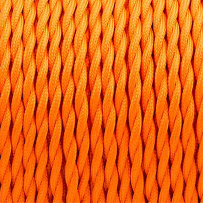 Orange Twisted Vintage fabric Cable Flex0.75mm 2 Core - Vintagelite