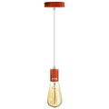 Orange Industrial Metal Ceiling Fitting E27 Pendant Lamp Holders