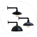 Retro Black Wall Mounted Metal Pipe Wall Sconce - Indoor Light Fixture