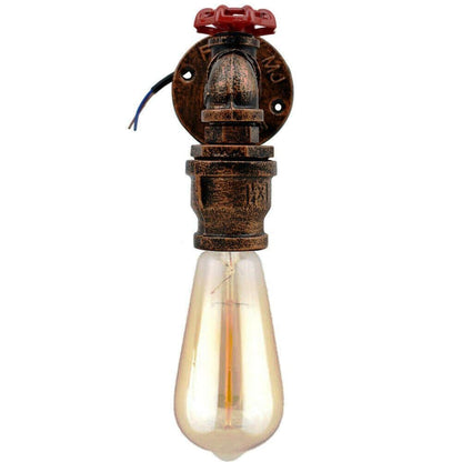 Vintage/Retro Water Pipe Lamp - Steampunk Wall Sconce for Indoor Lighting