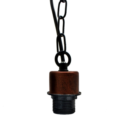 Pendant Light Fitting Kit Chain with E27 Ceiling Pendant Rustic Red Lamp Holder - Vintagelite