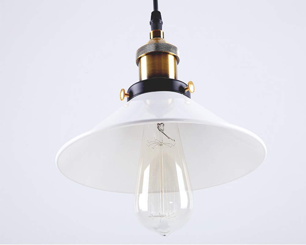 Rectangle 3 Head Pendant Light  White Flat Lamp Shape - Vintagelite