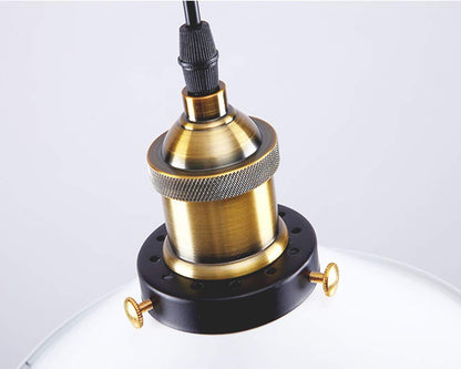 Rectangle 3 Head Pendant Light  White Flat Lamp Shape - Vintagelite