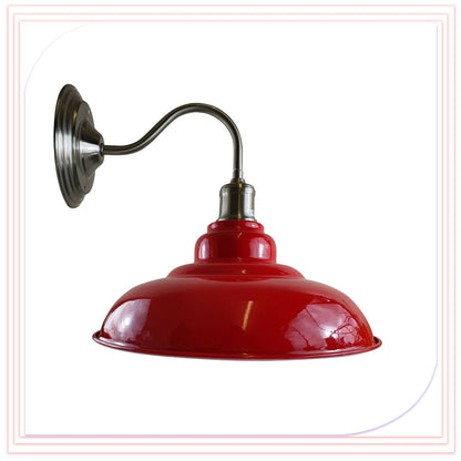 Modern Red Swan Neck Metal Wall Sconces -Stylish Wall Light