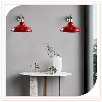Modern Red Swan Neck Metal Wall Sconces -Stylish Wall Light-Application image