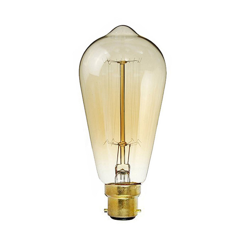 Dimmable ST64 B22 60W Globe Industrial Vintage Filament Bulb - Vintagelite
