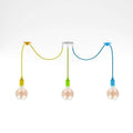 3 Head Spider shape Multiple Colour pendant Light Flex Swag Hook