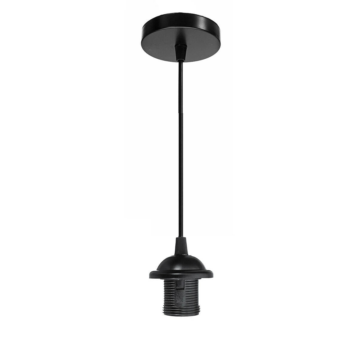 E27 Ceiling Rose Light PVC Black Umbrella Holder pendant light Lamp Holder Fitting~1357