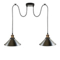 Vintage metal ceiling lamp fixture with adjustable arms