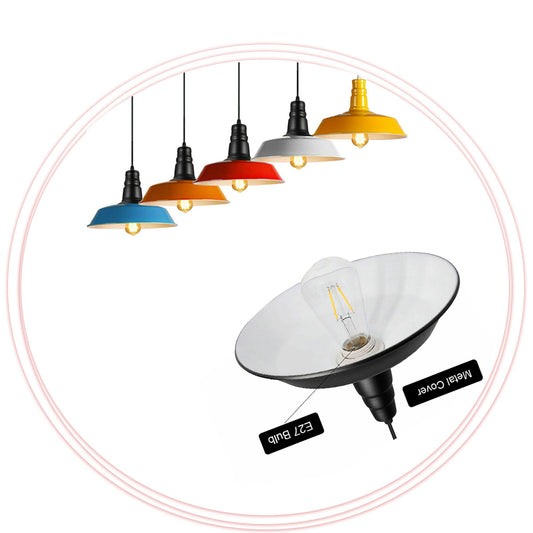 Vintage Retro Loft Bowl Shade Ceiling Pendant Hanging Lighting