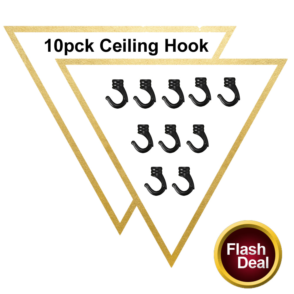 10 Pack Black Vintage Ceiling Hook For Pendants Fixtures Chandelier Hanging Light Holder - Vintagelite