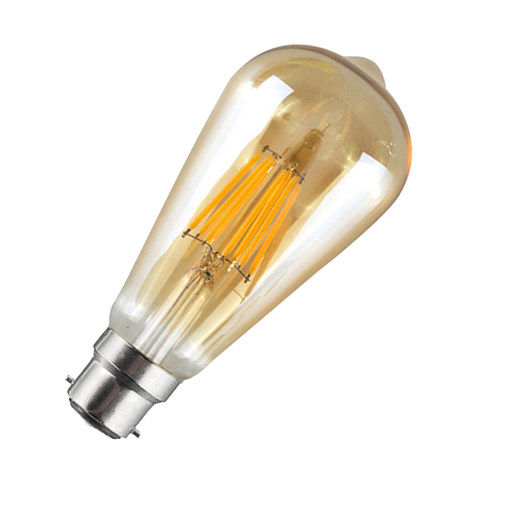 ST64 B22 8W LED Filament Bulb