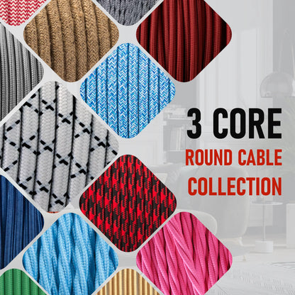 Fabric Braided Electric Textile Cable