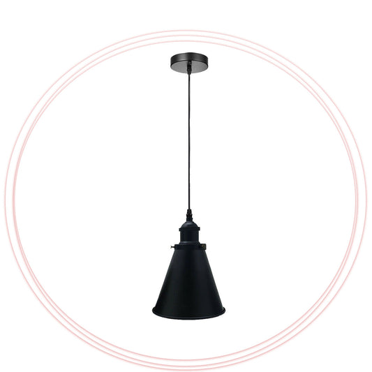 Black Vintage Rustic Cone Hanging Ceilings Lighting Pendants