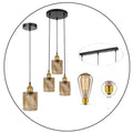 Vintage Industrial Retro Pendant Light Suspended Ceiling Lights Style Glass Lamp Shade~1693