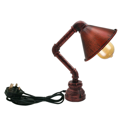 Table Lamp Retro Light plug in Water Pipe Steampunk Desk Light Shade ~ 2315