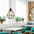 Vintage 2Pack Suspended Cage Ceiling Hanging Pendant Light-Application image