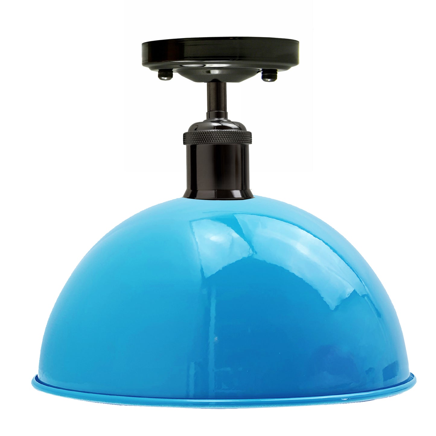 Vintage Ceiling Light Modern Light Blue Dome Pendant Lampshade~1941