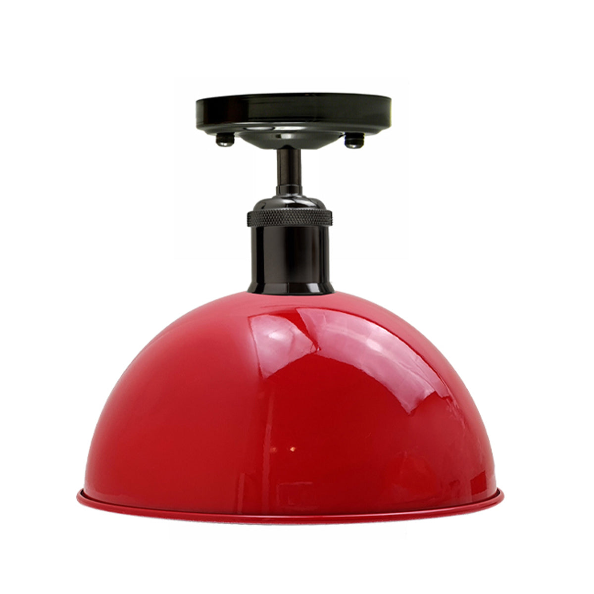 Vintage Ceiling Light Modern Red Dome Pendant Lampshade~1939