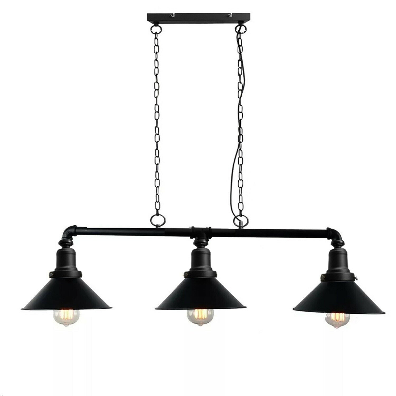 Vintage 3Way Suspended Ceiling Steampunk Pipe Pendant Lights