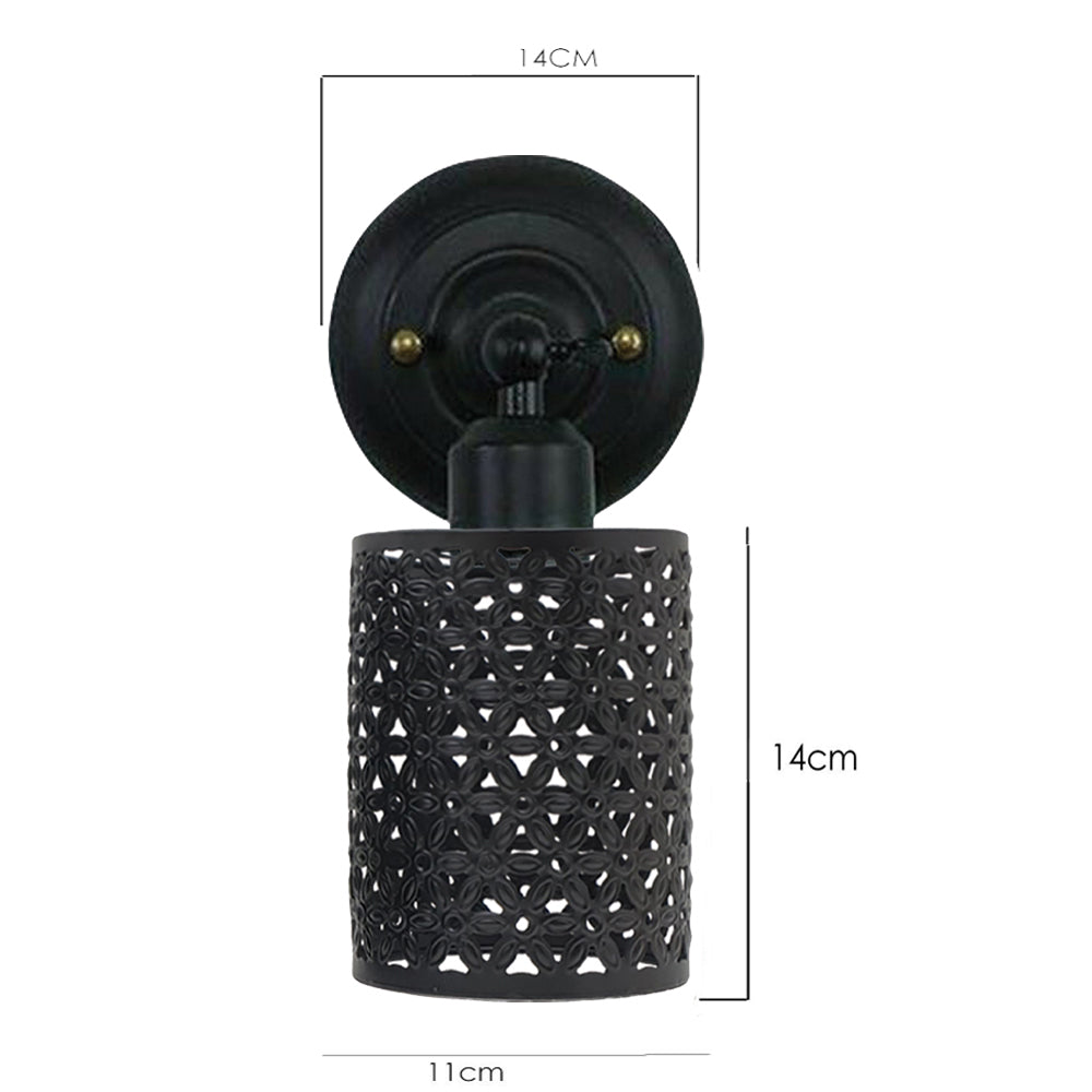 industrial wall lights cage lights e27 lamp holder wall sconces-size image