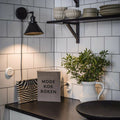 modern Black cone lampshade e27 lamp holders swing arm wall light-Application image