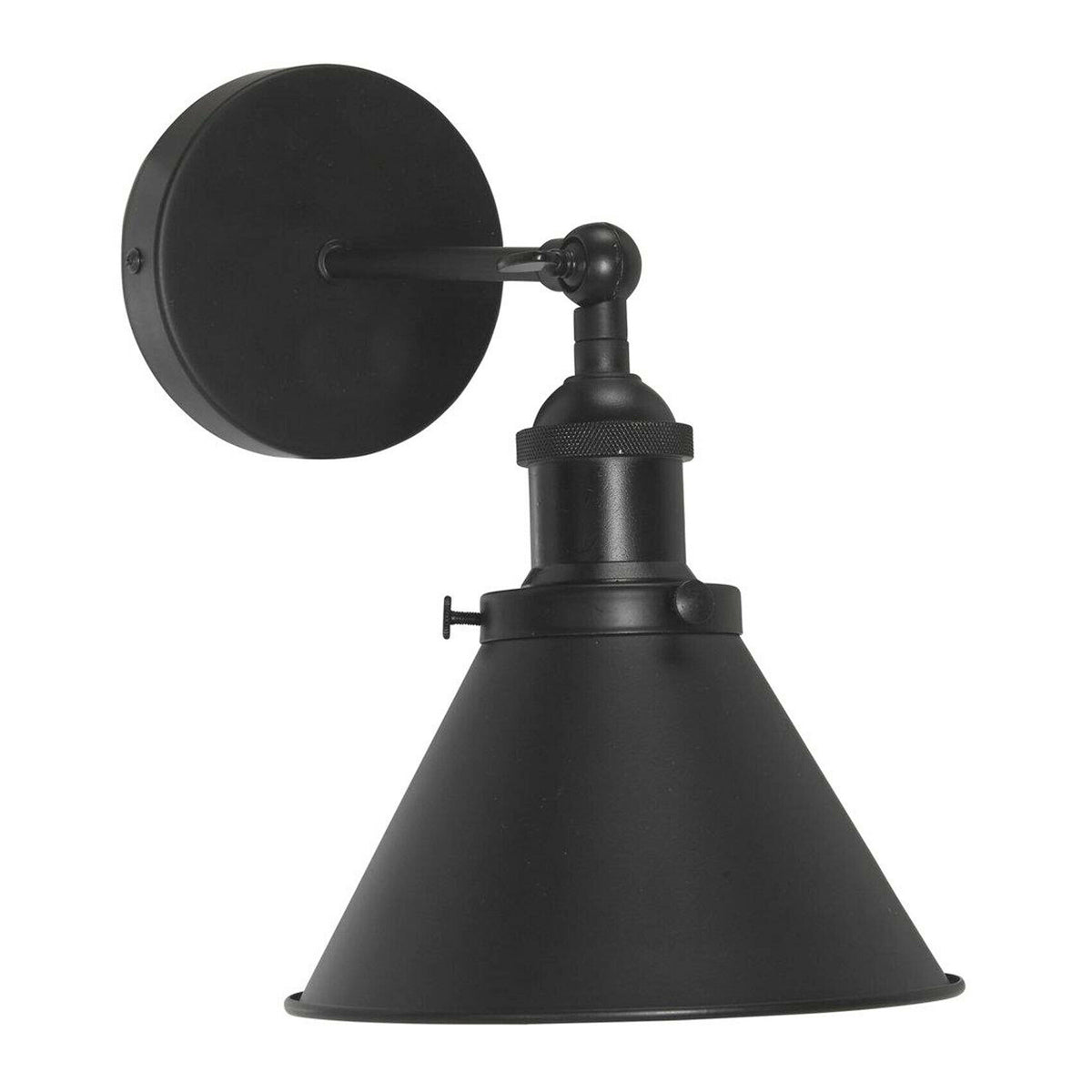 modern Black cone lampshade e27 lamp holders swing arm wall light