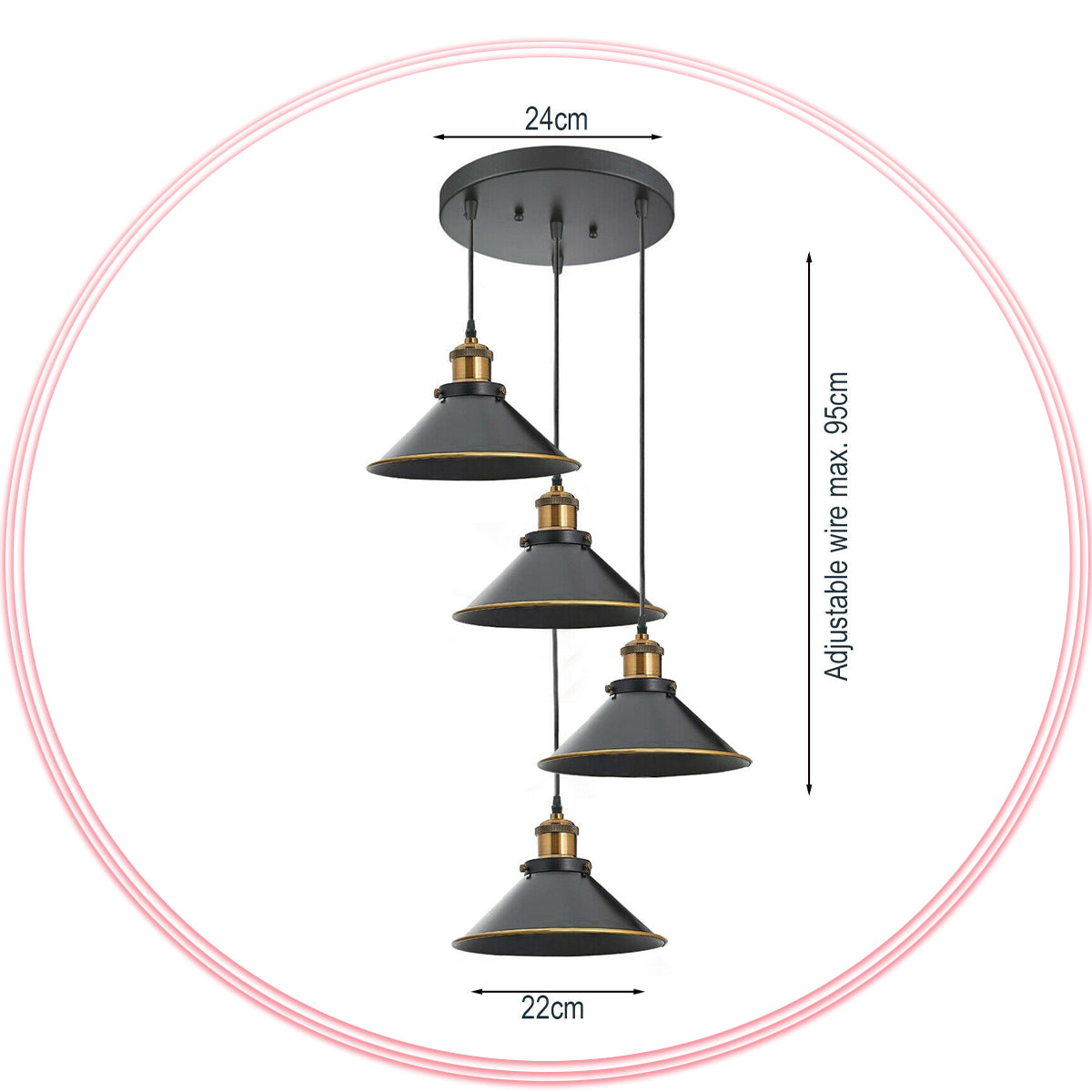 In the UK, 1-3-4 Head Lamp Options for a Ceiling Light Kit~2059
