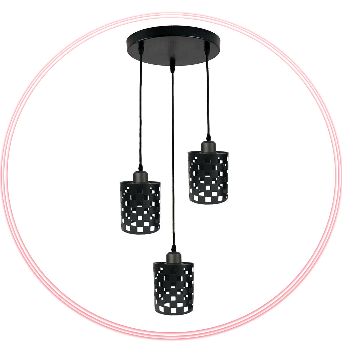 Vintage Industrial Drum Cage Shade Ceiling Pendant Light