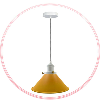 Metal Yellow Ceiling Pendant Shade Modern Hanging Lights