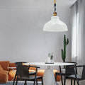 White Retro Hemp Rope Barn Slot Metal Pendant Hanging Lights-Application Image