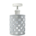 White Square E27 Ceiling Light Retro Flush Mount Ceiling Lampshade Fitting~1895 - Vintagelite