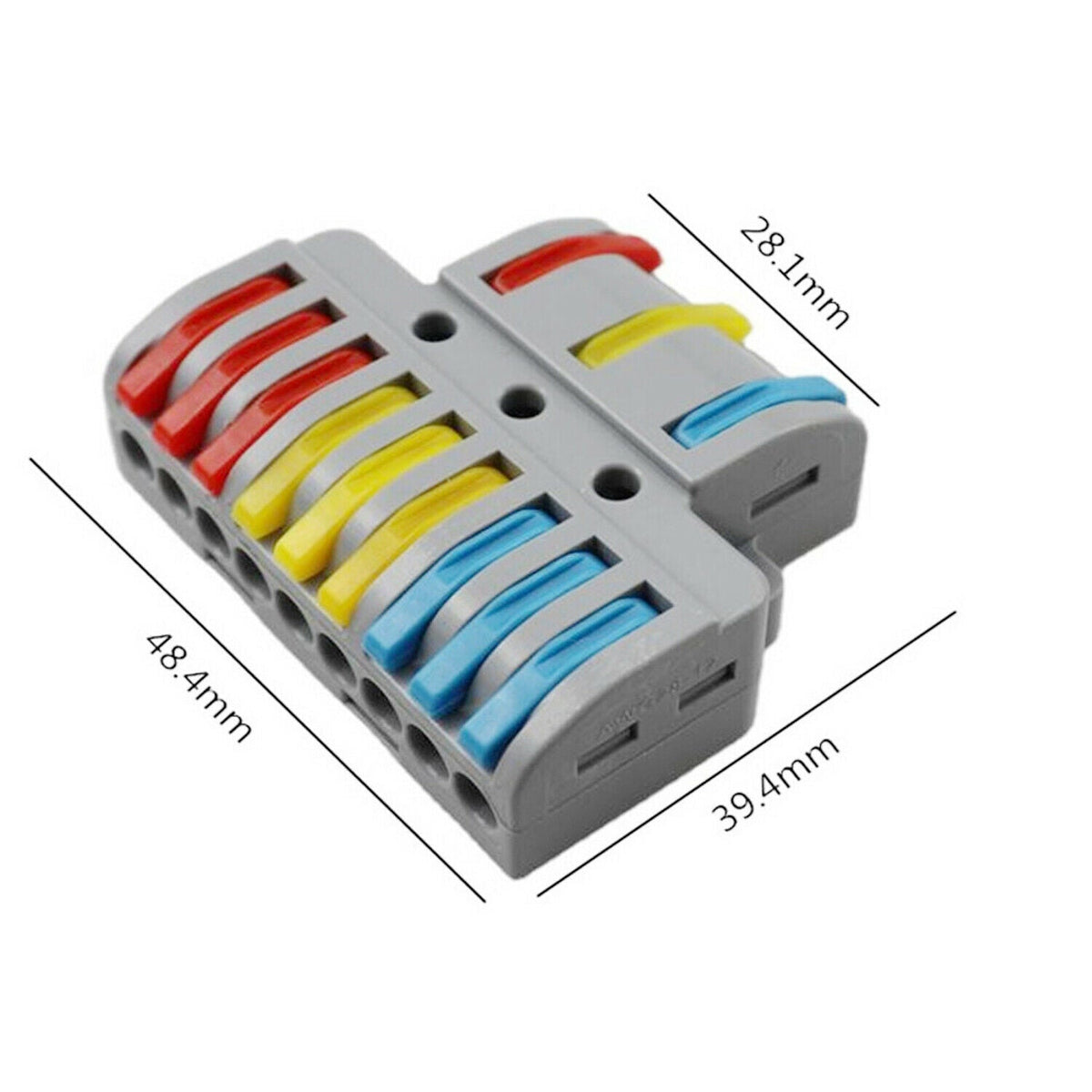 3 Wire Block Connector 3to9 Out Wire Splitter Terminal Block Compact Wiring Blocks ...