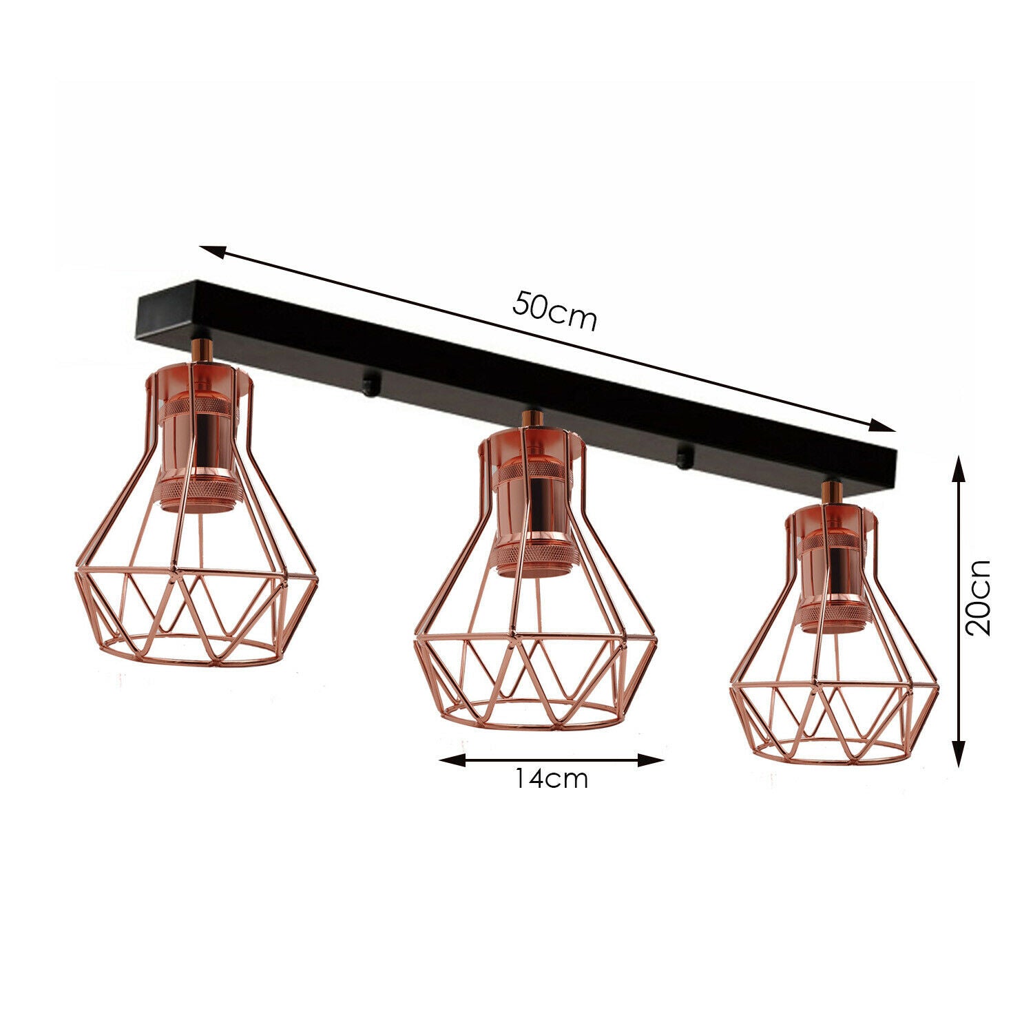 Wire Cage Lampshade Metal Pendant Light - Vintagelite