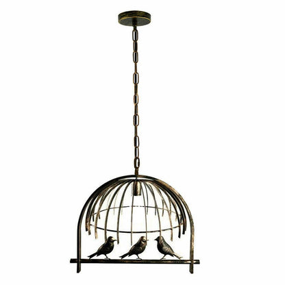 Industrial Retro Bird cage Light Shade Hanging Ceiling Light with Chain 