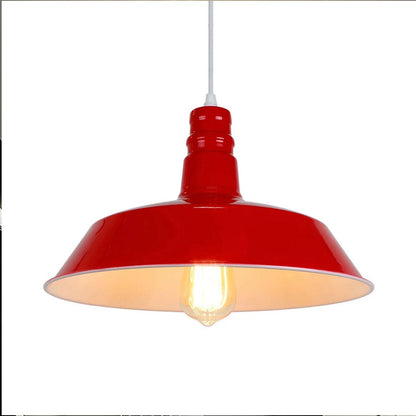 Modern Industrial Red Curvy Lampshade Ceiling Pendant Light~2069