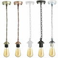 Various colour Metal Ceiling E27 umbrella Lamp Holder Pendant Light With Chain