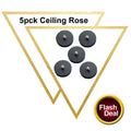 5 Pack Grey Ceiling Rose Vintage Industrial Pendant - Vintagelite