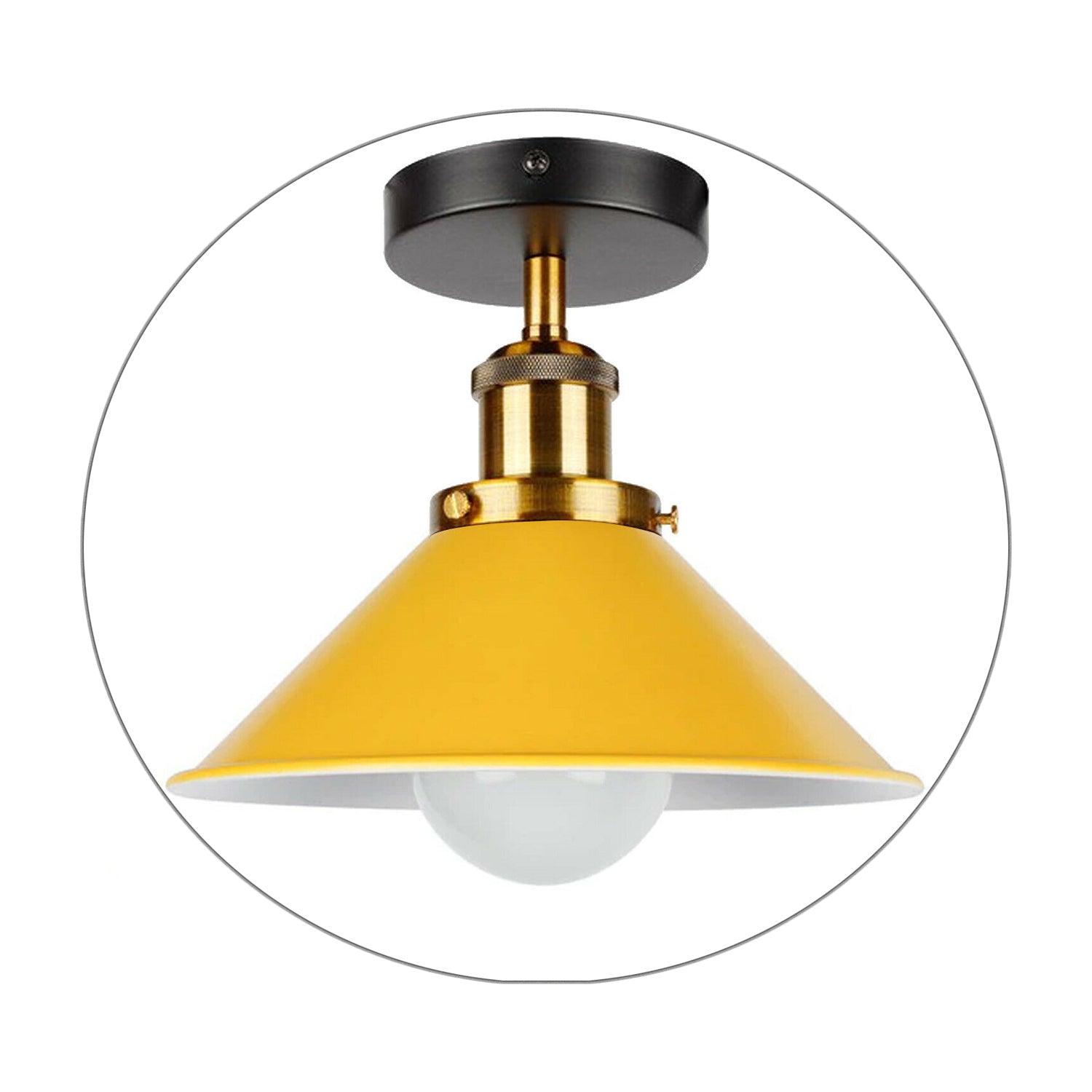  Living Room Yellow Ceiling Lamp