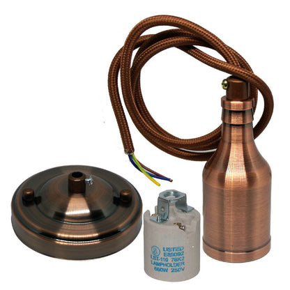 Copper Bottle Type Bulb Holder Pendant Light - Vintagelite