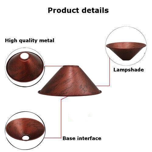 Industrial Vintage Cone shape 18x10mm Easy to Fit Pendant Light