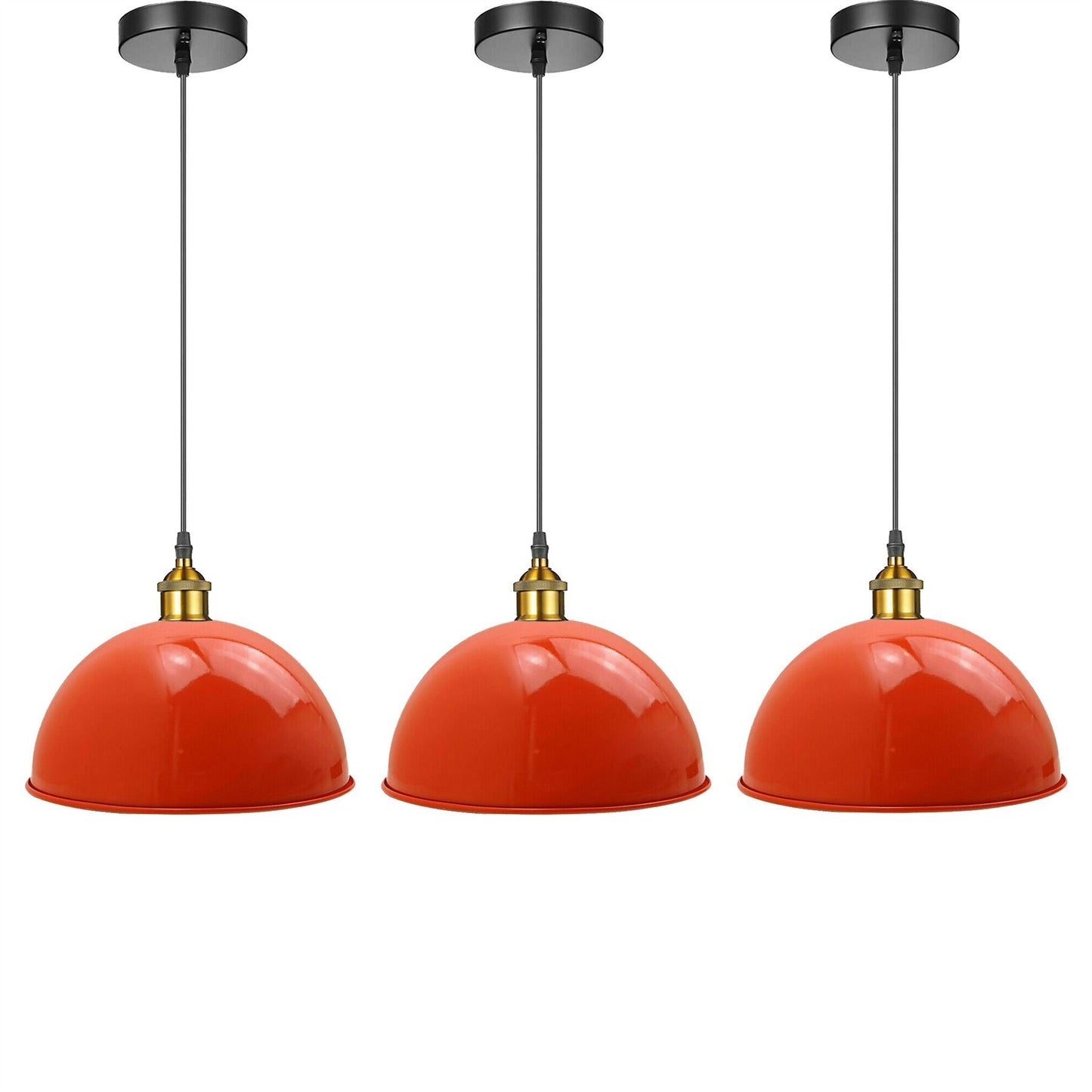 Vintage Chic Orange Cone Shade Adjustable Ceiling Pendant Light~2111