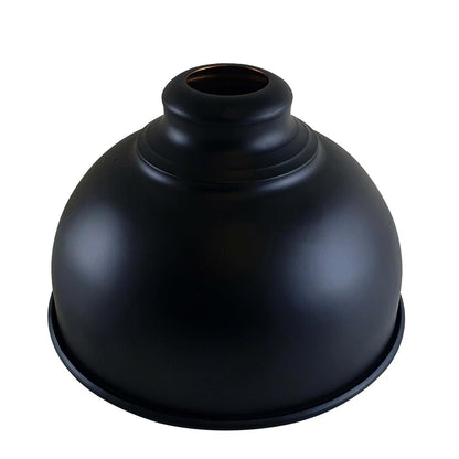210mm Easy Fit Black Metal Curvy Lampshade Wall Lamp Ceiling Lamp
