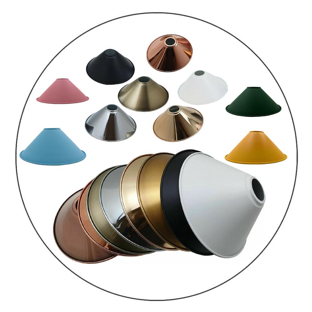 Cone lamp shades for table lamps, ceiling lights
