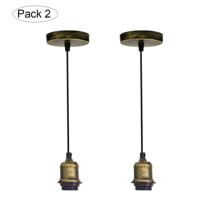 Vintage Ceiling Light Holder E27 Pendant Cord Flex Hanging Lamp Bulb Fitting Kit~2098