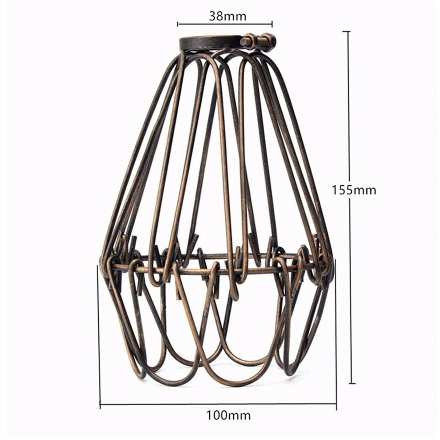 Industrial Metal Wire Cage Retro Light Shade - Size Image 4